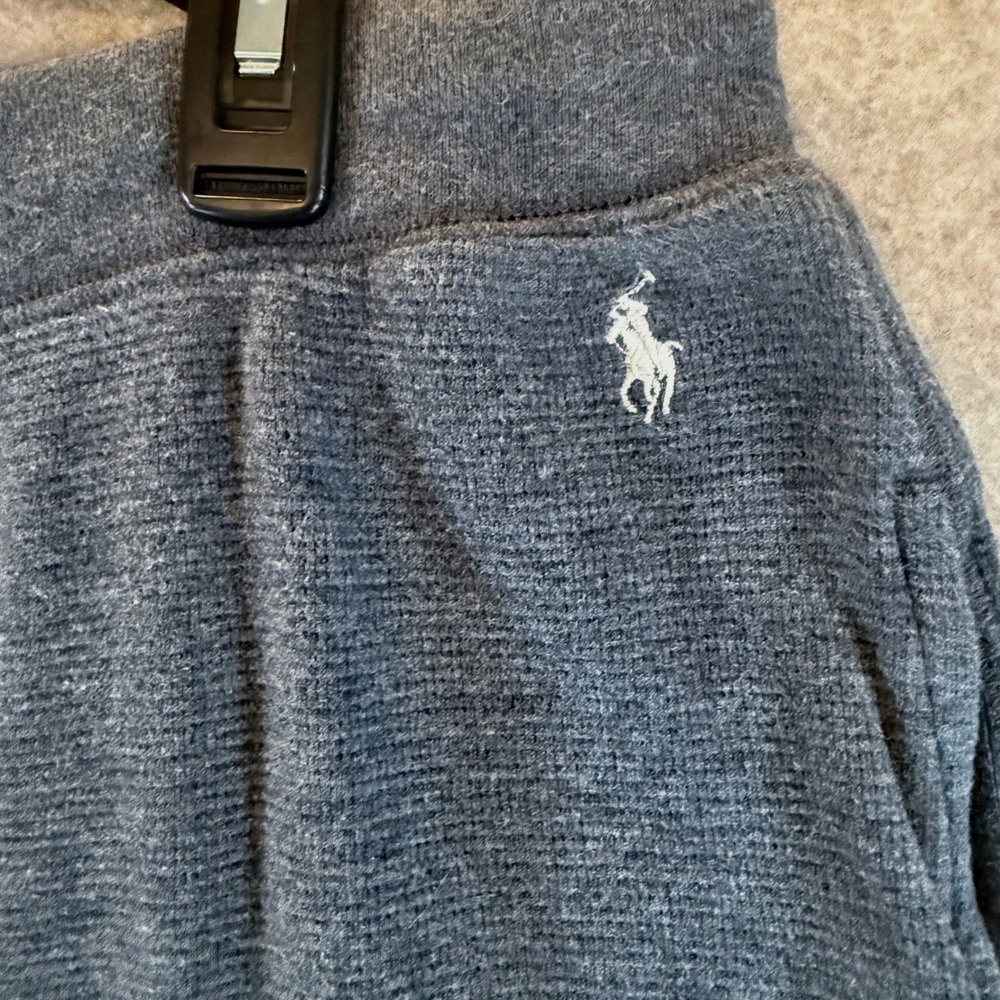Polo Ralph Lauren Sweatpants Mens XL Waffle Knit Jogger Grey Cotton Drawstring - Picture 3 of 10